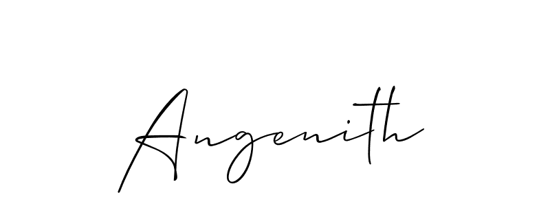 The best way (Allison_Script) to make a short signature is to pick only two or three words in your name. The name Angenith include a total of six letters. For converting this name. Angenith signature style 2 images and pictures png