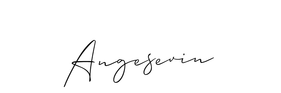 Design your own signature with our free online signature maker. With this signature software, you can create a handwritten (Allison_Script) signature for name Angesevin. Angesevin signature style 2 images and pictures png
