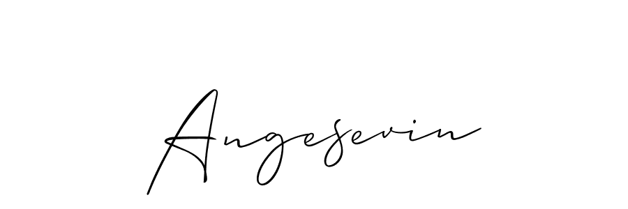 Design your own signature with our free online signature maker. With this signature software, you can create a handwritten (Allison_Script) signature for name Angesevin. Angesevin signature style 2 images and pictures png