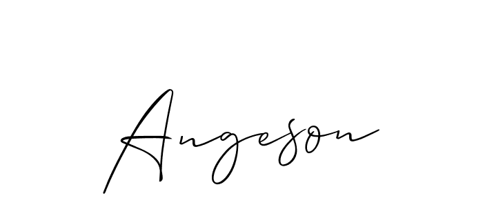 if you are searching for the best signature style for your name Angeson. so please give up your signature search. here we have designed multiple signature styles  using Allison_Script. Angeson signature style 2 images and pictures png