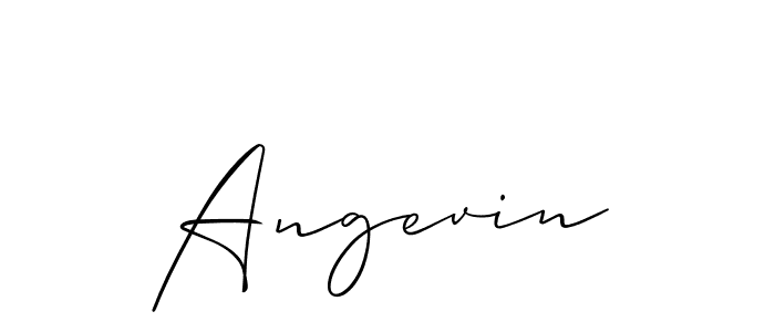 Use a signature maker to create a handwritten signature online. With this signature software, you can design (Allison_Script) your own signature for name Angevin. Angevin signature style 2 images and pictures png