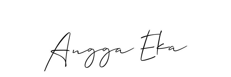 Similarly Allison_Script is the best handwritten signature design. Signature creator online .You can use it as an online autograph creator for name Angga Eka. Angga Eka signature style 2 images and pictures png