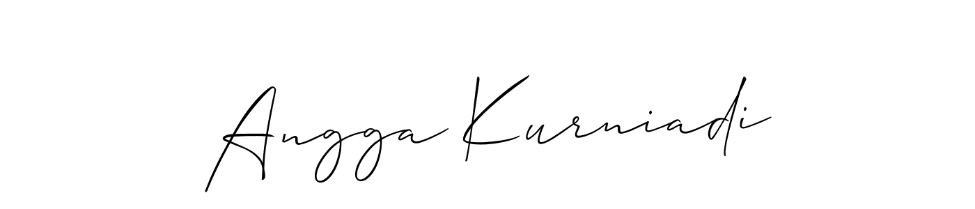 Design your own signature with our free online signature maker. With this signature software, you can create a handwritten (Allison_Script) signature for name Angga Kurniadi. Angga Kurniadi signature style 2 images and pictures png