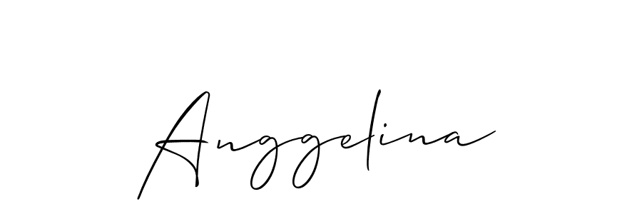 Create a beautiful signature design for name Anggelina. With this signature (Allison_Script) fonts, you can make a handwritten signature for free. Anggelina signature style 2 images and pictures png