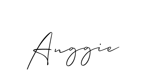 How to make Anggie signature? Allison_Script is a professional autograph style. Create handwritten signature for Anggie name. Anggie signature style 2 images and pictures png