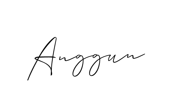 How to Draw Anggun signature style? Allison_Script is a latest design signature styles for name Anggun. Anggun signature style 2 images and pictures png