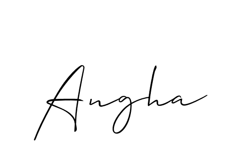 The best way (Allison_Script) to make a short signature is to pick only two or three words in your name. The name Angha include a total of six letters. For converting this name. Angha signature style 2 images and pictures png