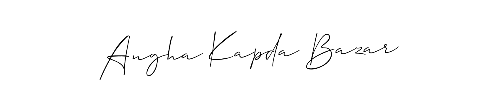 You should practise on your own different ways (Allison_Script) to write your name (Angha Kapda Bazar) in signature. don't let someone else do it for you. Angha Kapda Bazar signature style 2 images and pictures png