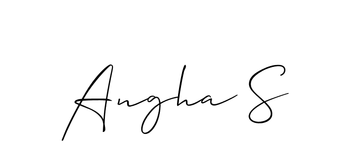 How to Draw Angha S signature style? Allison_Script is a latest design signature styles for name Angha S. Angha S signature style 2 images and pictures png