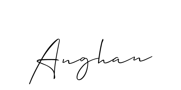 You should practise on your own different ways (Allison_Script) to write your name (Anghan) in signature. don't let someone else do it for you. Anghan signature style 2 images and pictures png