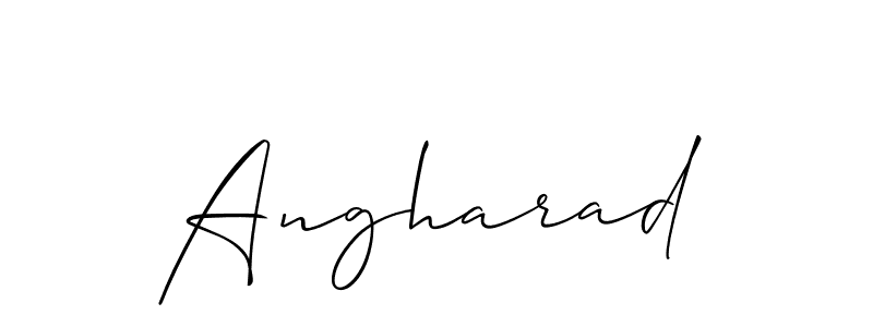 How to make Angharad signature? Allison_Script is a professional autograph style. Create handwritten signature for Angharad name. Angharad signature style 2 images and pictures png