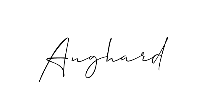 Make a beautiful signature design for name Anghard. With this signature (Allison_Script) style, you can create a handwritten signature for free. Anghard signature style 2 images and pictures png