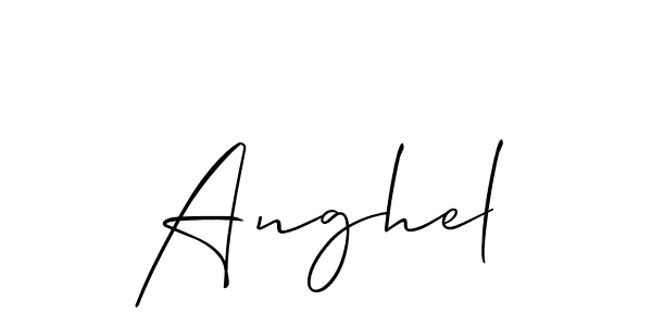 Design your own signature with our free online signature maker. With this signature software, you can create a handwritten (Allison_Script) signature for name Anghel. Anghel signature style 2 images and pictures png