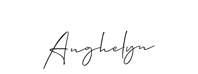 if you are searching for the best signature style for your name Anghelyn. so please give up your signature search. here we have designed multiple signature styles  using Allison_Script. Anghelyn signature style 2 images and pictures png