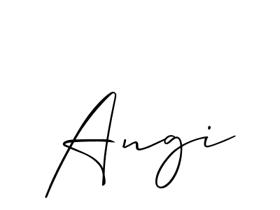 Angi stylish signature style. Best Handwritten Sign (Allison_Script) for my name. Handwritten Signature Collection Ideas for my name Angi. Angi signature style 2 images and pictures png