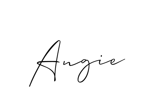 How to make Angie signature? Allison_Script is a professional autograph style. Create handwritten signature for Angie name. Angie signature style 2 images and pictures png