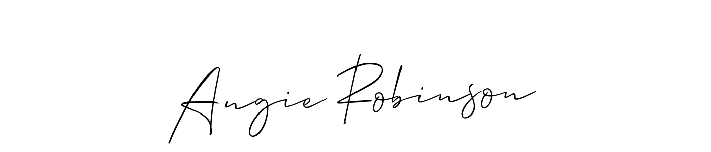How to make Angie Robinson signature? Allison_Script is a professional autograph style. Create handwritten signature for Angie Robinson name. Angie Robinson signature style 2 images and pictures png
