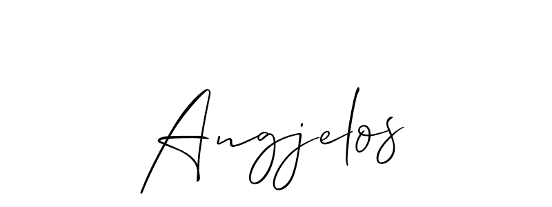 You should practise on your own different ways (Allison_Script) to write your name (Angjelos) in signature. don't let someone else do it for you. Angjelos signature style 2 images and pictures png