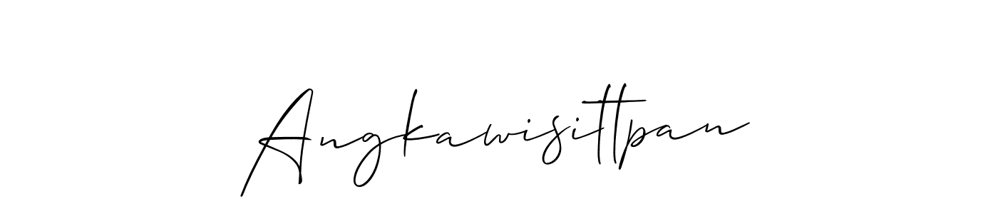 The best way (Allison_Script) to make a short signature is to pick only two or three words in your name. The name Angkawisittpan include a total of six letters. For converting this name. Angkawisittpan signature style 2 images and pictures png