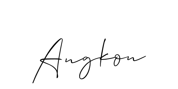 How to make Angkon name signature. Use Allison_Script style for creating short signs online. This is the latest handwritten sign. Angkon signature style 2 images and pictures png