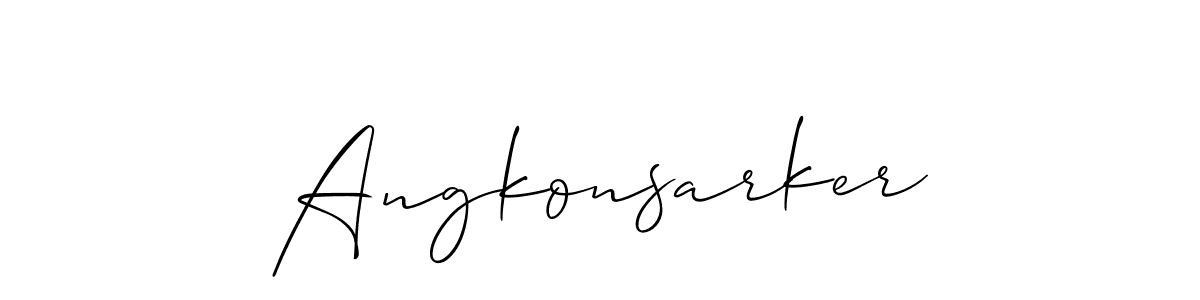 It looks lik you need a new signature style for name Angkonsarker. Design unique handwritten (Allison_Script) signature with our free signature maker in just a few clicks. Angkonsarker signature style 2 images and pictures png