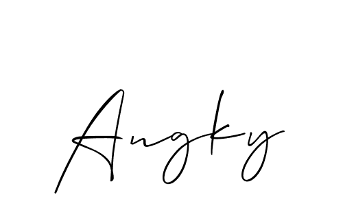 This is the best signature style for the Angky name. Also you like these signature font (Allison_Script). Mix name signature. Angky signature style 2 images and pictures png