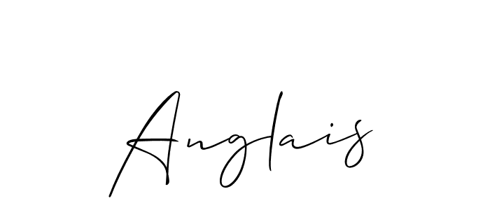 Best and Professional Signature Style for Anglais. Allison_Script Best Signature Style Collection. Anglais signature style 2 images and pictures png