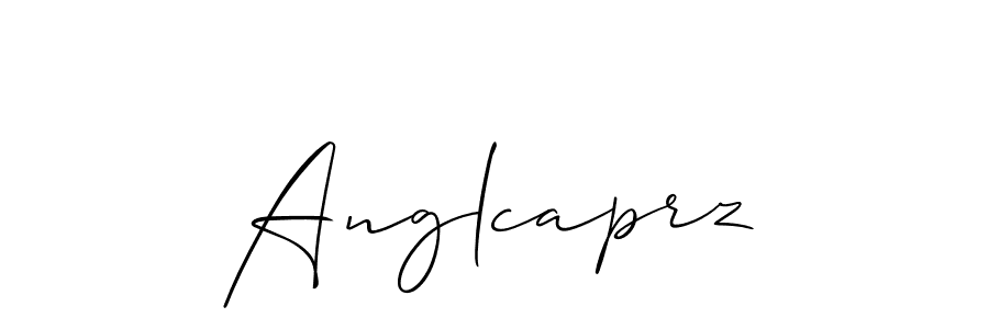 Design your own signature with our free online signature maker. With this signature software, you can create a handwritten (Allison_Script) signature for name Anglcaprz. Anglcaprz signature style 2 images and pictures png