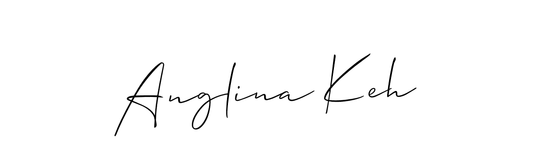 You should practise on your own different ways (Allison_Script) to write your name (Anglina Keh) in signature. don't let someone else do it for you. Anglina Keh signature style 2 images and pictures png