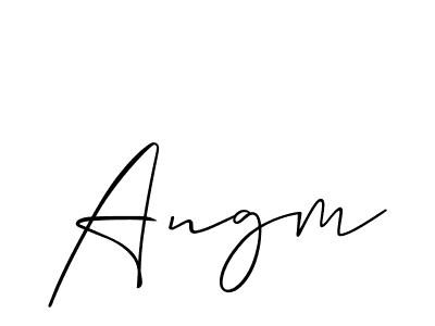 Use a signature maker to create a handwritten signature online. With this signature software, you can design (Allison_Script) your own signature for name Angm. Angm signature style 2 images and pictures png