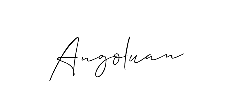 How to Draw Angoluan signature style? Allison_Script is a latest design signature styles for name Angoluan. Angoluan signature style 2 images and pictures png