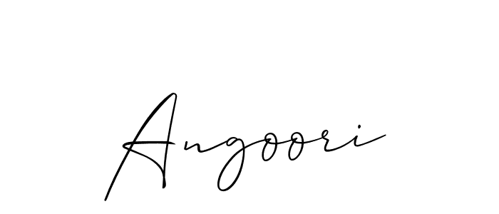 How to Draw Angoori signature style? Allison_Script is a latest design signature styles for name Angoori. Angoori signature style 2 images and pictures png