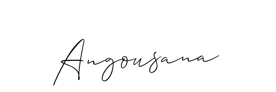 You can use this online signature creator to create a handwritten signature for the name Angousana. This is the best online autograph maker. Angousana signature style 2 images and pictures png
