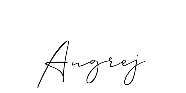 Design your own signature with our free online signature maker. With this signature software, you can create a handwritten (Allison_Script) signature for name Angrej. Angrej signature style 2 images and pictures png