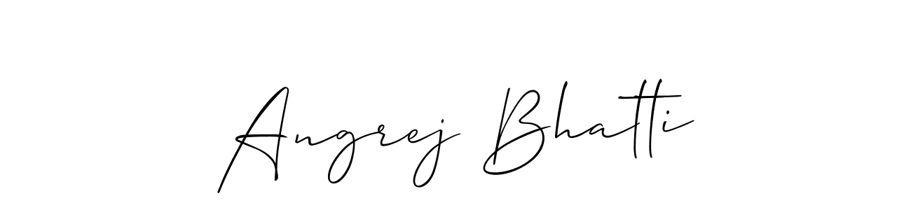 Make a short Angrej Bhatti signature style. Manage your documents anywhere anytime using Allison_Script. Create and add eSignatures, submit forms, share and send files easily. Angrej Bhatti signature style 2 images and pictures png