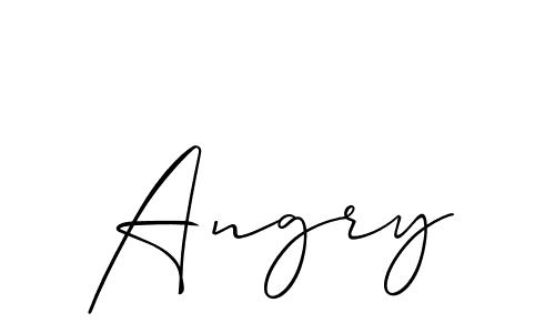 Create a beautiful signature design for name Angry. With this signature (Allison_Script) fonts, you can make a handwritten signature for free. Angry signature style 2 images and pictures png