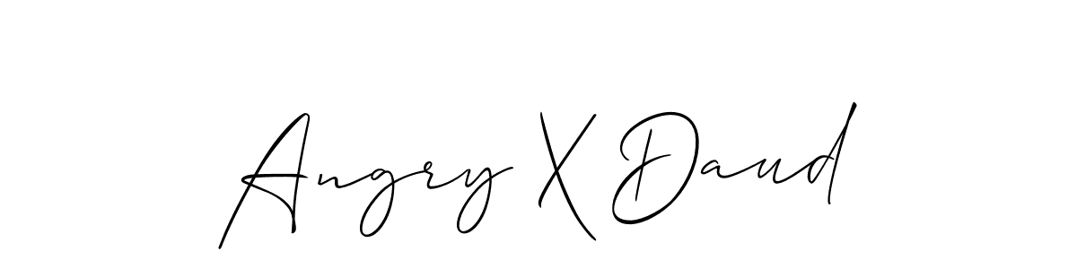 Create a beautiful signature design for name Angry X Daud. With this signature (Allison_Script) fonts, you can make a handwritten signature for free. Angry X Daud signature style 2 images and pictures png