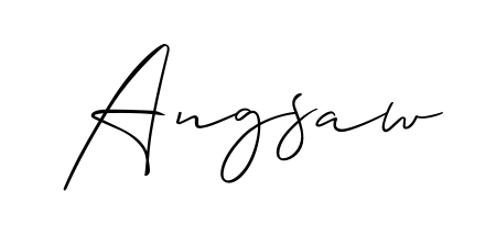 Discover the perfect balance of readability and style for Angsaw with Allison_Script font. Create your dream signature today. Angsaw signature style 2 images and pictures png