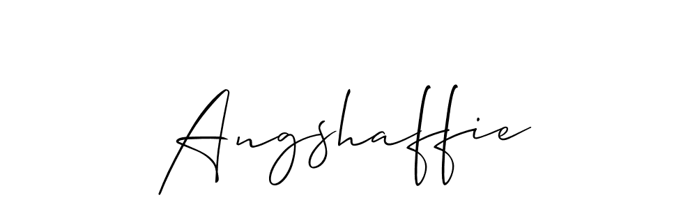 Design your own signature with our free online signature maker. With this signature software, you can create a handwritten (Allison_Script) signature for name Angshaffie. Angshaffie signature style 2 images and pictures png