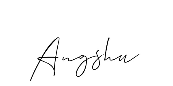 The best way (Allison_Script) to make a short signature is to pick only two or three words in your name. The name Angshu include a total of six letters. For converting this name. Angshu signature style 2 images and pictures png