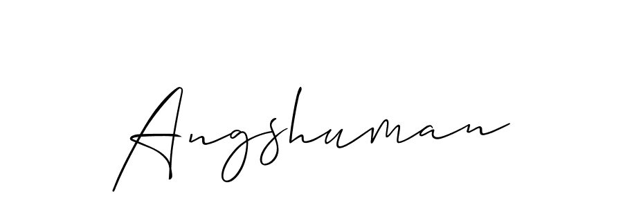 if you are searching for the best signature style for your name Angshuman. so please give up your signature search. here we have designed multiple signature styles  using Allison_Script. Angshuman signature style 2 images and pictures png