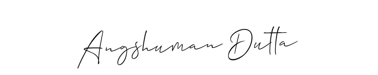 Use a signature maker to create a handwritten signature online. With this signature software, you can design (Allison_Script) your own signature for name Angshuman Dutta. Angshuman Dutta signature style 2 images and pictures png