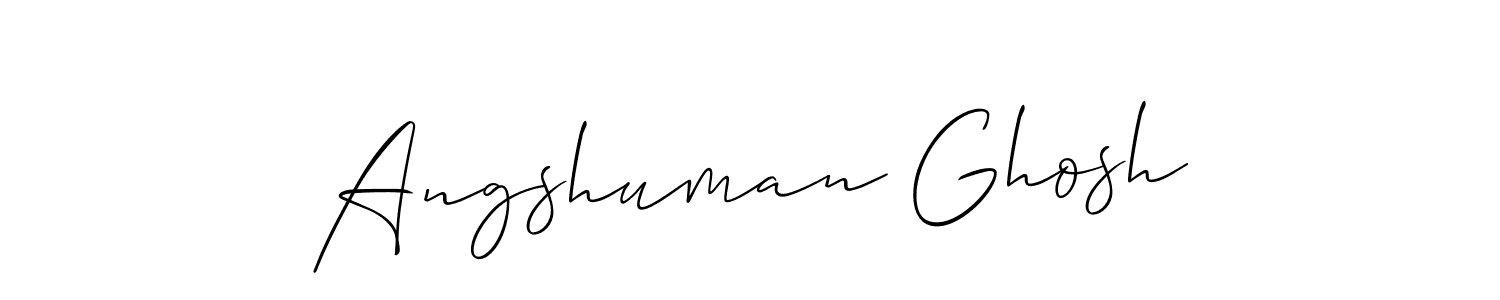 This is the best signature style for the Angshuman Ghosh name. Also you like these signature font (Allison_Script). Mix name signature. Angshuman Ghosh signature style 2 images and pictures png