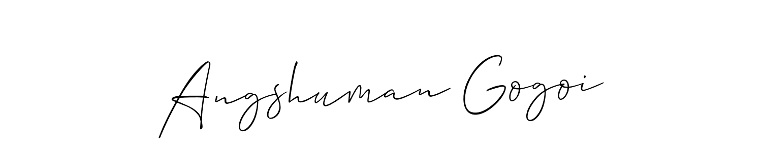 Also we have Angshuman Gogoi name is the best signature style. Create professional handwritten signature collection using Allison_Script autograph style. Angshuman Gogoi signature style 2 images and pictures png