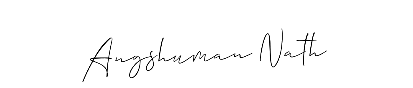 Check out images of Autograph of Angshuman Nath name. Actor Angshuman Nath Signature Style. Allison_Script is a professional sign style online. Angshuman Nath signature style 2 images and pictures png