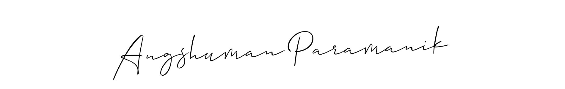 How to make Angshuman Paramanik signature? Allison_Script is a professional autograph style. Create handwritten signature for Angshuman Paramanik name. Angshuman Paramanik signature style 2 images and pictures png