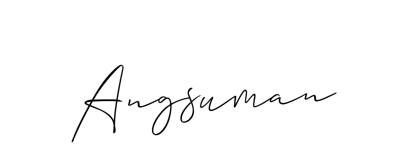 Best and Professional Signature Style for Angsuman. Allison_Script Best Signature Style Collection. Angsuman signature style 2 images and pictures png