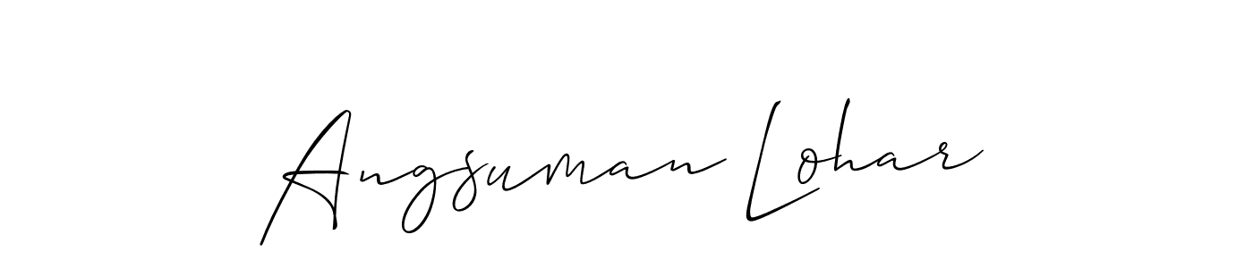 This is the best signature style for the Angsuman Lohar name. Also you like these signature font (Allison_Script). Mix name signature. Angsuman Lohar signature style 2 images and pictures png