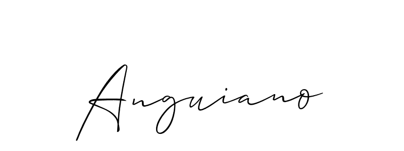 How to make Anguiano name signature. Use Allison_Script style for creating short signs online. This is the latest handwritten sign. Anguiano signature style 2 images and pictures png