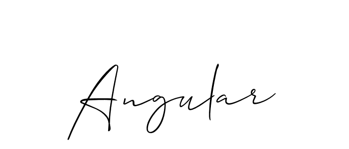 Design your own signature with our free online signature maker. With this signature software, you can create a handwritten (Allison_Script) signature for name Angular. Angular signature style 2 images and pictures png